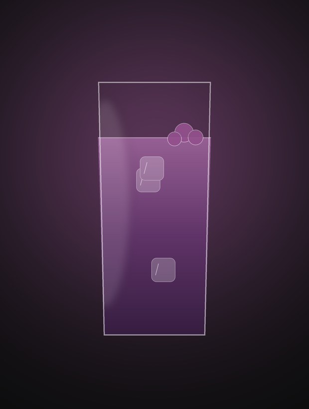 Berry Noir — dunkelvioletter Drink im Tumbler mit Beeren