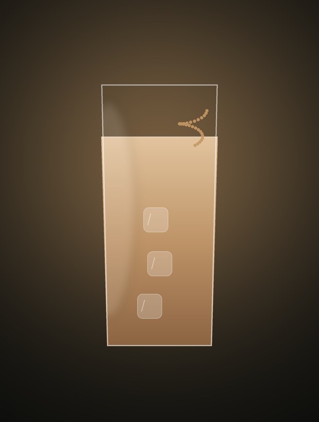 Chai Sundown — karamellfarbener Drink im Tumbler