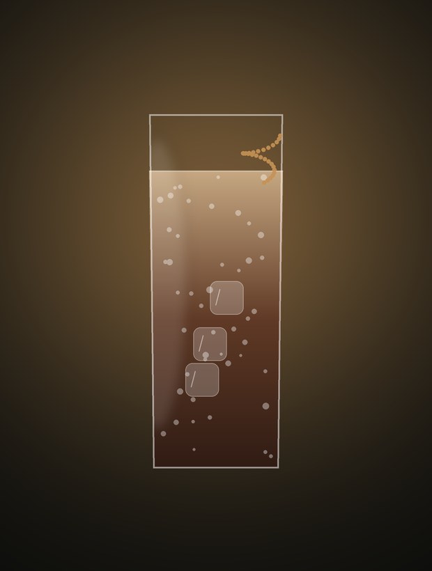 Espresso Nightcap — dunkler Drink im Longdrinkglas mit Orangenzeste
